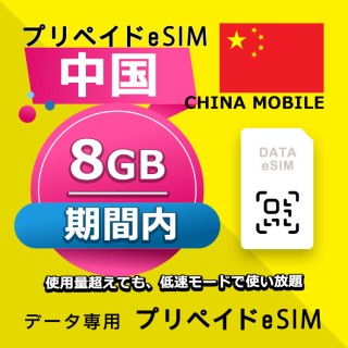 中国 8GB / 期間内（中国・香港・マカオ）