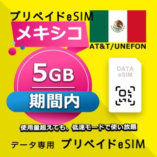 メキシコ 5GB / 期間内（アメリカ・カナダ・メキシコ）